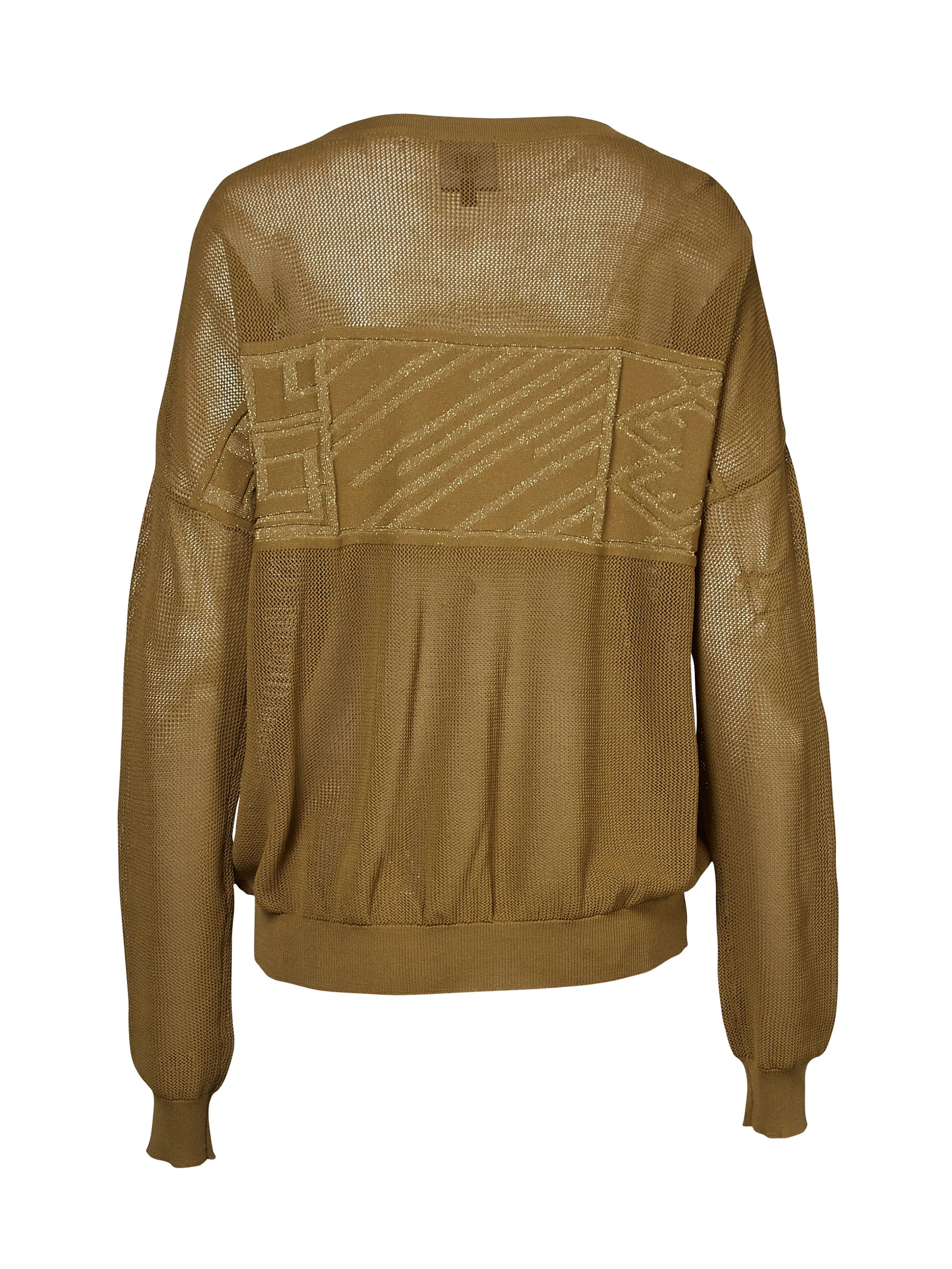 VIGGE knitted sweater - Green ochre