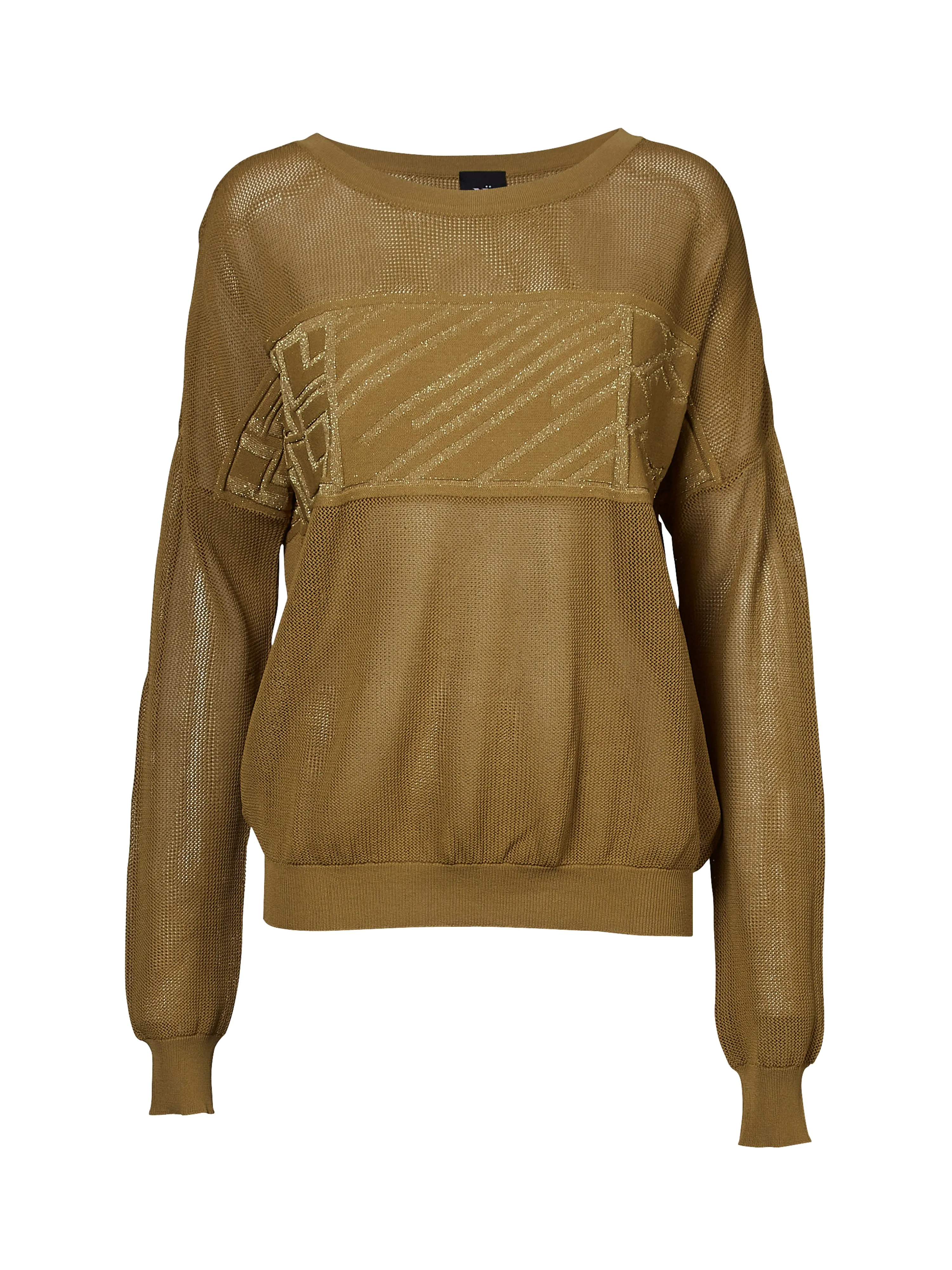 VIGGE knitted sweater - Green ochre