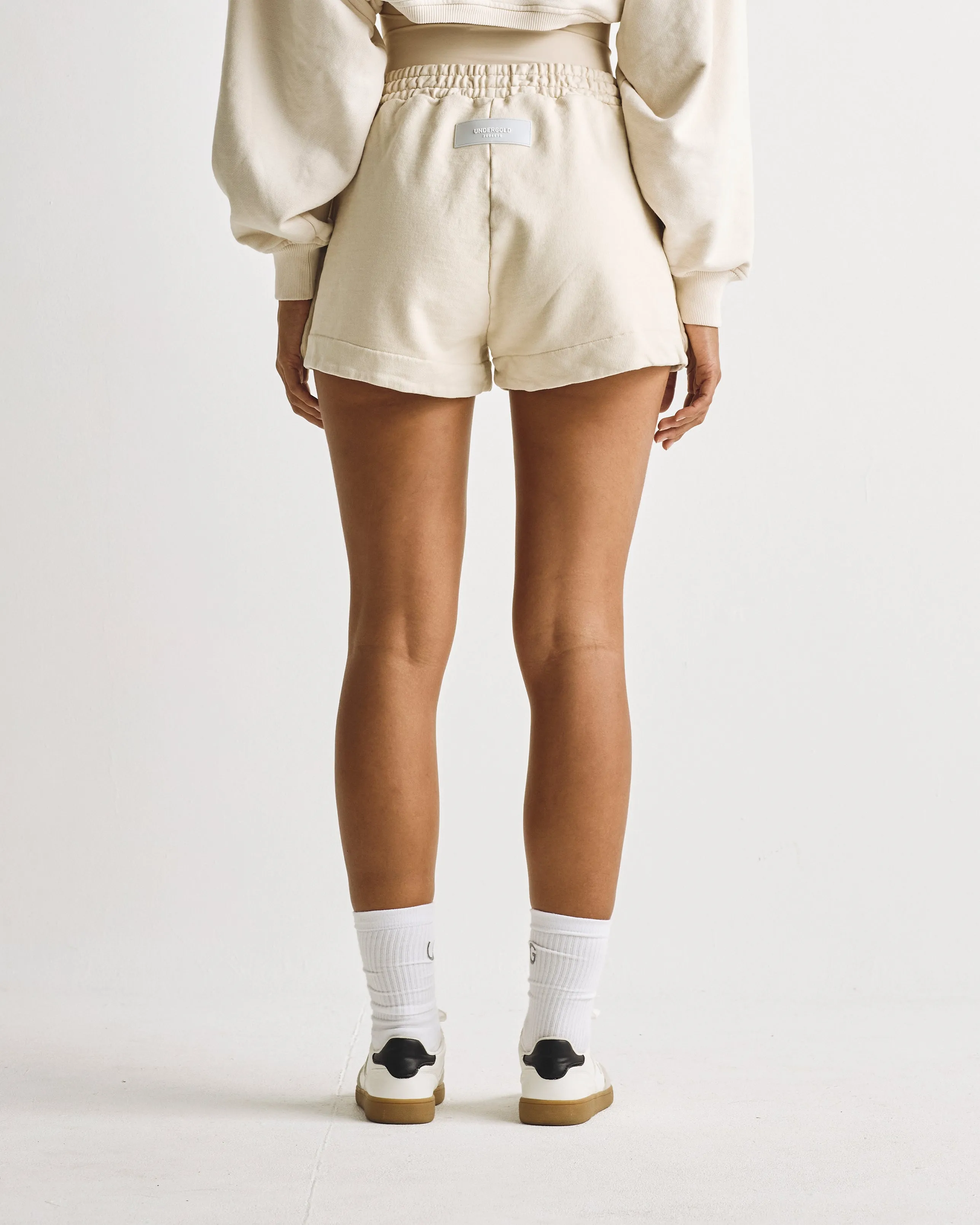 W Basics Buckled Shorts Cream