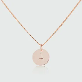 Westbourne 9ct Rose Gold Disc Pendant