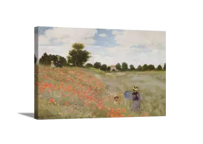 Wild Poppies | Claude Monet Masters Classic Art in Gallery Wrapped Canvas | Various Sizes