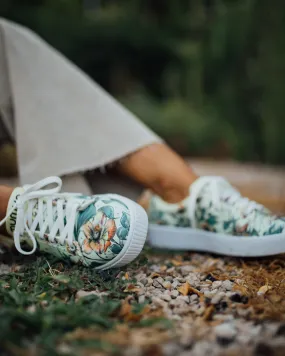 Zapatillas Flores en Verde